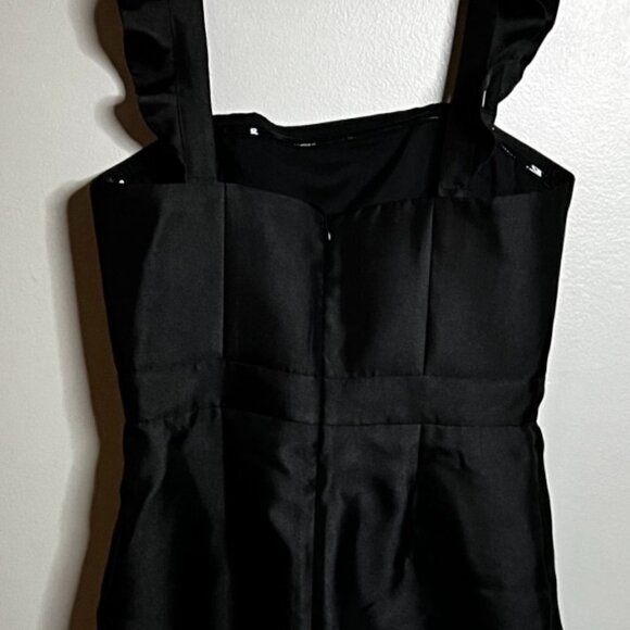 Hutch Wms Strapless Wide Leg Jumpsuit in Black Gazar Size 8 - Picture 3 of 12